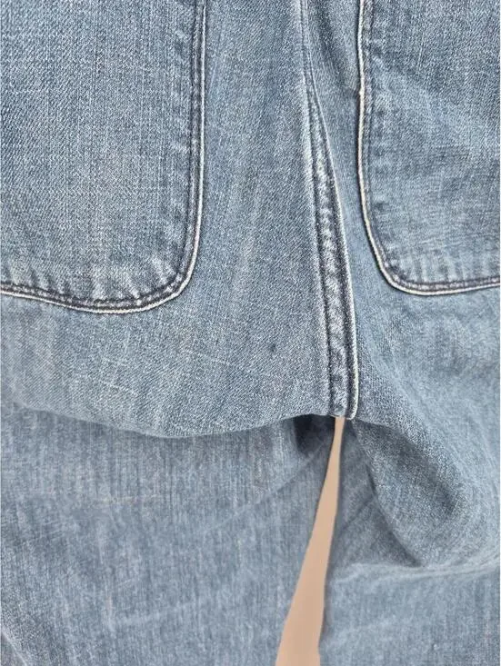 GAP 1969 Original Flare Jeans Braided Waist & Pockets Women's 8 R Vintage - Picture 13 of 16